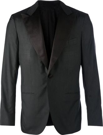 Kiton striped blazer - Nero