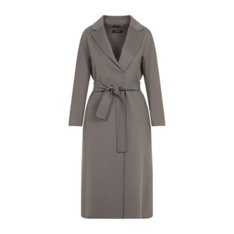 Max Mara Grey Virgin Wool Esturia Coat-Donna