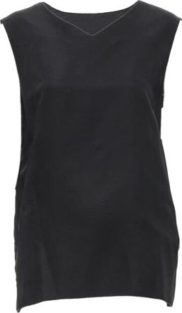Marni acetate panelled back hem sleeveless boxy top