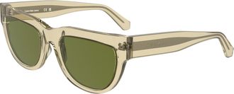 Calvin Klein Green Cat Eye Ladies Sunglasses CKJ25600S 746 54