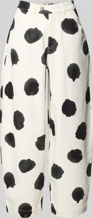 Topshop Barrel Fit Jeans im Allover-Look Modell YARA in Offwhite, Gr&ouml;&szlig;e 34