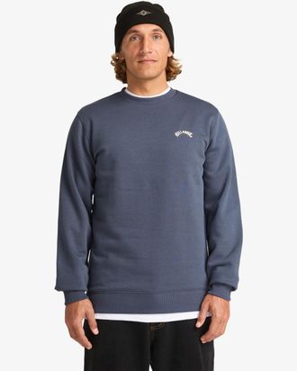 Billabong Sweatshirt BILLABONG ARCH CR, Herren, Gr. XXL, ombre blau, Obermaterial: 80% Baumwolle, 20% Polyester, Sweatshirts Sweatshirt, sportlicher Stil, aus B