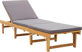 Les Tendances Les Tendances - Furniture Limited - Tumbona Plegable Con Coj&iacute;n Madera Maciza De