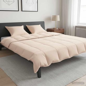 vidaXL Vidaxl Set Di Piumoni 2 Pz 260 X 240 Cm Tutte Le Stagioni Beige