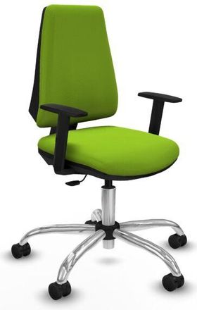 Piqueras y Crespo Piqueras Y Crespo - Elche Cp Similpiel Pistacho Brazos 1d Base Cromada Ruedas Nailon 65mm