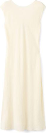 Mango Texture Scoop Back Maxi Dress in Ecru at Nordstrom, Size 6