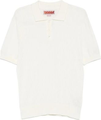 Baracuta Tops, Heren, Wit, XL, Katoen, Pattern Stitch SS Polo