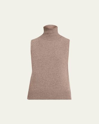 Brandon Maxwell Bruno Turtleneck Sleeveless Sweater
