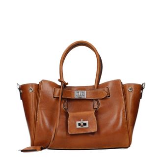 Balenciaga Damens Bel Air Carry Handtasche Leder Braun/Tan