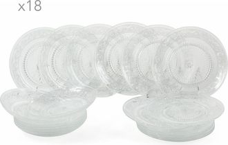 Villa D'Este Home Tivoli Juego de vajilla Imperial de 18 piezas, multicolor