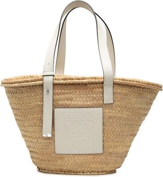Loewe Pre-owned Loewe Medium Raffia Anagram Basket Tote Ladies 1H1JRA2L5QVPPNV2