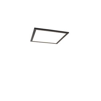 QAZQA Moderno Plaf&oacute;n Negro 40 Cm Con Led Y Mando A Distancia - Live Pl&aacute;stico /acero Cuadrada Incluye Led Max. 1 X 30 Watt - Qazqa