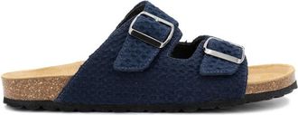 MC2 Saint Barth Sandalen met kurkzool en verstelbare banden - Heren - Sandalen - Blauw - 40 EU - Katoen - Schoenen