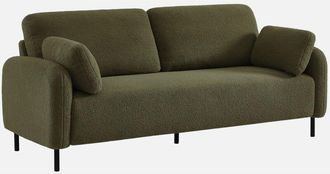 Sweeek Sof&aacute; En Borreguito Con Patas De Metal De 3 Plazas