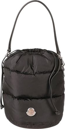 Moncler Tassen, Dames, Zwart, ONE Size, Leer, Caradoc Bucket Bag