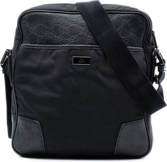 Gucci Pre-owned Gucci Guccissima Trimmed Nylon Crossbody Unisex O3W1AO4W51XR0PNP