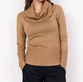 soya concept Dollie Cowl Sweater In Dessert Brown