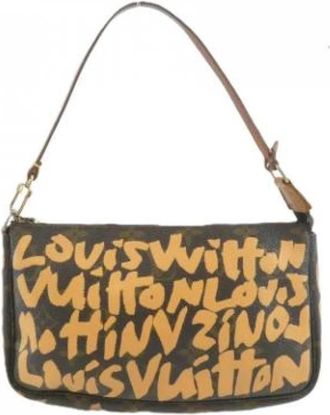 Louis Vuitton Pre-owned Monogram Graffiti Pochette - Dames - Vintage Handtas - Bruin - ONE Size - Vintage