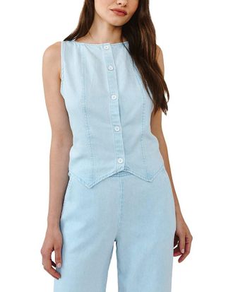 Bella Dahl Boatneck Seamed Vest