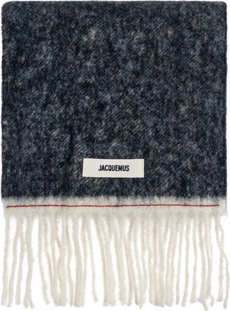 Jacquemus Carro Scarf - unisex - Wintersjaals - Grijs - ONE Size - Wol - Accessoires