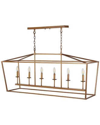 Jonathan Y Designs Jonathan Y 6-Light Pagoda Gold Pendant