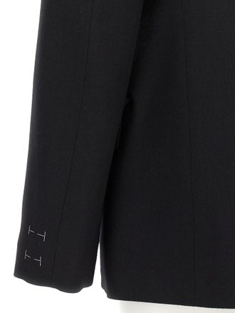Maison Margiela Double-Breasted Wool Blazer - Black