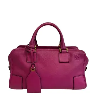 Loewe Pre-owned Handbags, female, Pink, Size: ONE SIZE Pre-owned Amazona Shoulder Bag