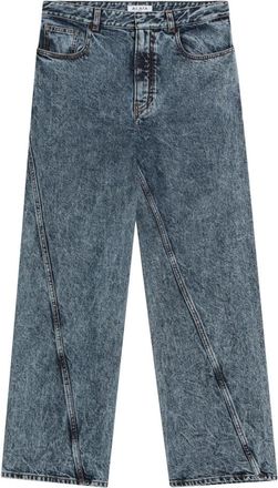 Alaia Wijde Jeans - Dames - Regular Fit Jeans - Blauw - S - Jeans