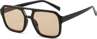 Generic Large Frame Womens Driving Sunglasses Outdoor Mens Commuter Sun Glasses(Orange)