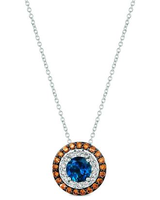 Le Vian 14K Vanilla Gold 1.45 Ct. Tw. Diamond & London Blue Topaz Pendant Necklace