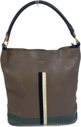Celine Tweedehands leren schoudertassen - Dames - Vintage Shopper - Bruin - ONE Size - Vintage