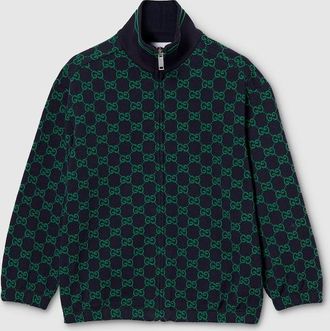 Gucci Kids - GG Cotton Zip Jacket, Blue, Ready-to-wear