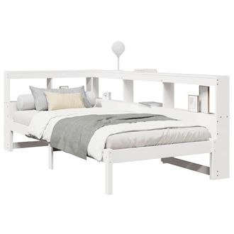 Berkfield Home Decorative Bookcase Bed without Mattress White 90x190 cm Single S