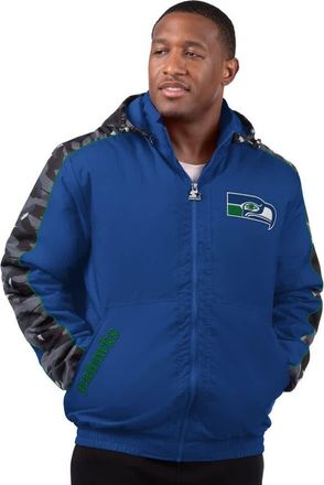 Starter Mens Starter Royal Seattle Seahawks Thursday Night Gridiron Full-Zip Hoodie Jacket at Nordstrom, Size Xxx-Large