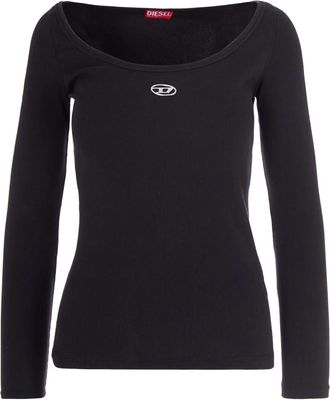 Diesel Long Sleeve Tops - Dames - Longsleeves - Zwart - M - Katoen - Tops