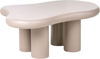 Beliani Coffee Table Taupe MDF 100 x 70 Oval Top Shape Living Room Modern Minimalist ONDLE