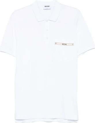 Moschino Polo con logo - Bianco