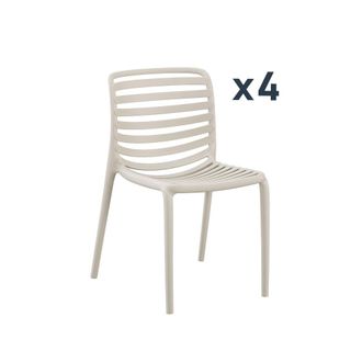 Klast Packs 4 sillas polipropileno beige 45 cm x 81 cm cm