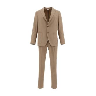 Boglioli Single Breasted Suits, male, Beige, Size: XL Abito