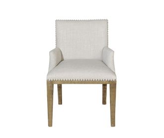 Robin des Bois Sill&oacute;n de mesa estilo contempor&aacute;neo en madera maciza y tela n&aacute;car