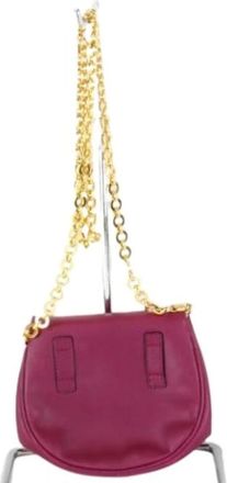 Ferragamo Pre-owned Cross Body Bags, female, Purple, Size: ONE SIZE Pre-owned Leather Shoulder Bag