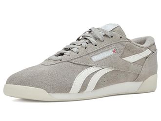 Reebok Lifestyle Freestyle Low Womens Classic Shoes Escape Grey/Chalk/Chalk : 10.5 B - Medium, Leather
