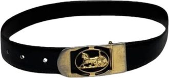 Celine Pre-owned Vintage Leren Riem - Dames - Vintage Accessoires - Zwart - ONE Size - Leer - Vintage
