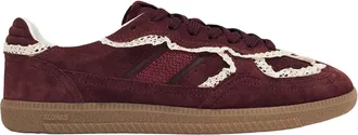 Alohas Low-Profile Suede Sneakers with Intricate Crochet Detailing