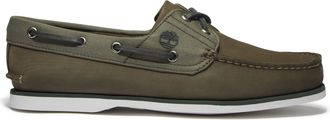 Timberland Mens Classic Boat Shoe - Dark Green Leather - Size UK 10.5