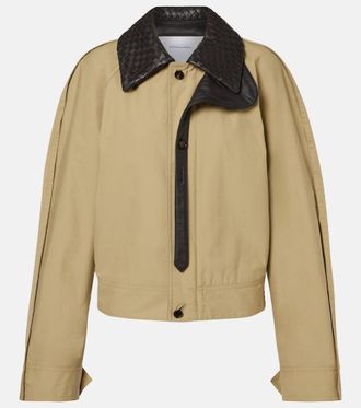Bottega Veneta Intrecciato leather-trimmed blouson