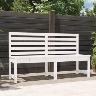 vidaXL Vidaxl - Banco De Jard&iacute;n Madera Maciza Pino Blanco 157,5 Cm