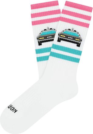 Jimmy Lion Socks for Men and Women. White Athletic Delorean - White socks Size 7.5-11.5. Inspired by one of the most popular films of all time, with the exclusiv