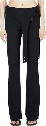 Courr&egrave;ges Diving Crepe Broek - Dames - Wijde Broeken - Zwart - 2XS - Broeken