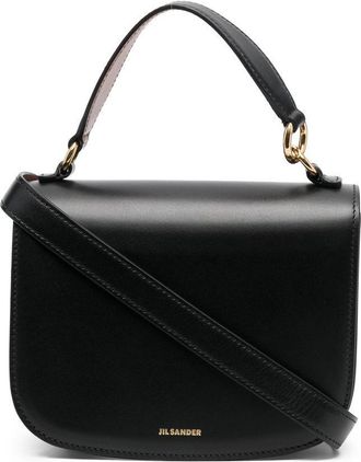 Jil Sander logo-print tote bag - women - Calf Leather - OS - Black